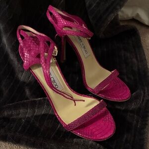 Jimmy Choo Fuchsia Strappy Heels